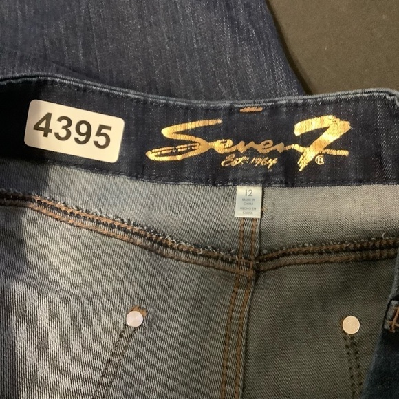 Seven7‎ blue jeans tummyless high rise size 12 - Picture 4 of 8